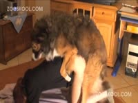 Hot dog porno with beautiful skinny babe